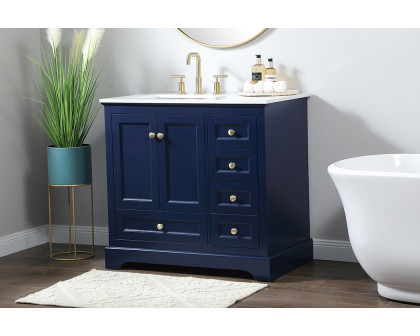 Elegant Bathroom Vanity - Blue (VF15536BL)