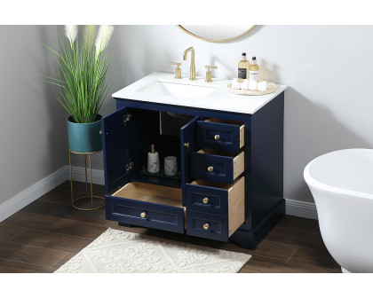 Elegant Bathroom Vanity - Blue (VF15536BL)