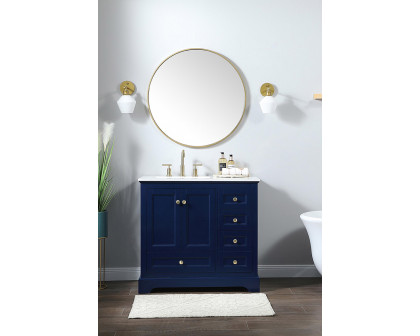 Elegant Bathroom Vanity - Blue (VF15536BL)