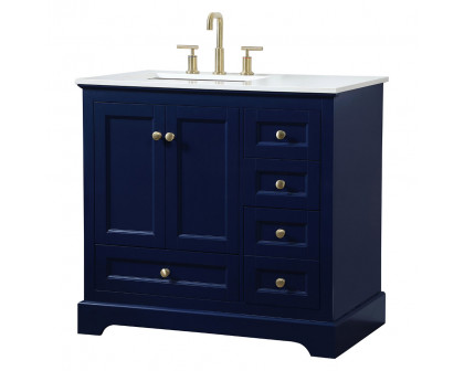 Elegant Bathroom Vanity - Blue (VF15536BL)