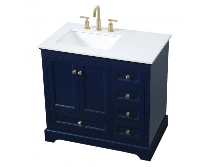 Elegant Bathroom Vanity - Blue (VF15536BL)