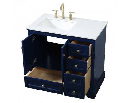 Elegant Bathroom Vanity - Blue (VF15536BL)