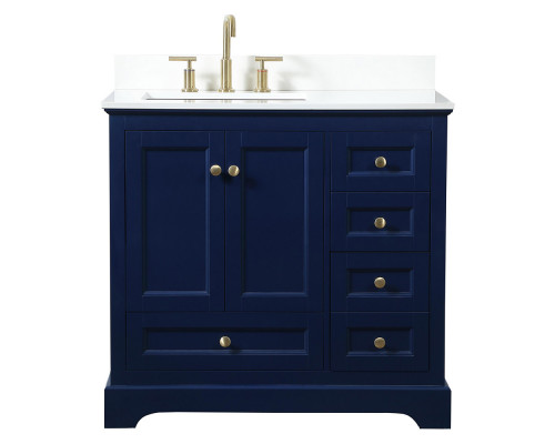 Elegant Bathroom Vanity - Blue (VF15536BL-BS)