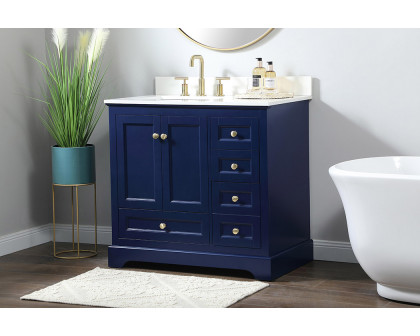 Elegant Bathroom Vanity - Blue (VF15536BL-BS)