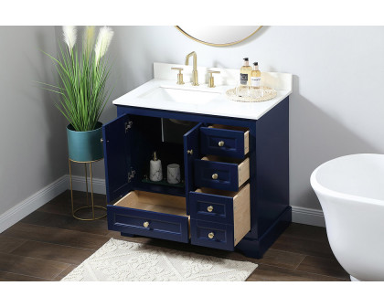 Elegant Bathroom Vanity - Blue (VF15536BL-BS)