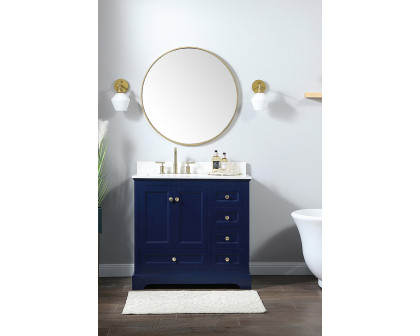 Elegant Bathroom Vanity - Blue (VF15536BL-BS)