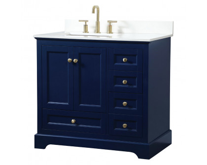 Elegant Bathroom Vanity - Blue (VF15536BL-BS)