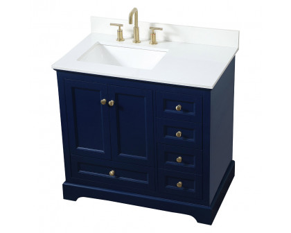 Elegant Bathroom Vanity - Blue (VF15536BL-BS)