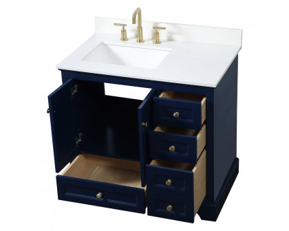 Elegant Bathroom Vanity - Blue (VF15536BL-BS)