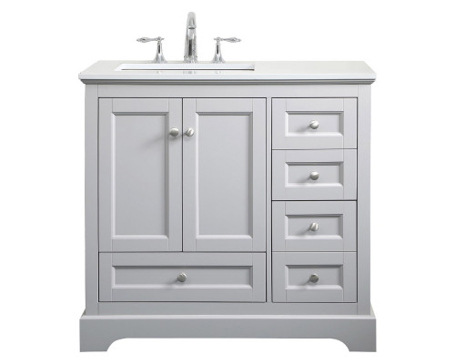 Elegant Bathroom Vanity - Gray (VF15536GR)