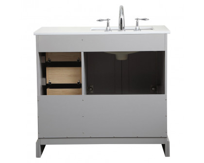 Elegant Bathroom Vanity - Gray (VF15536GR)