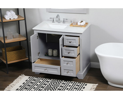 Elegant Bathroom Vanity - Gray (VF15536GR)