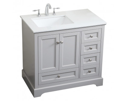 Elegant Bathroom Vanity - Gray (VF15536GR)