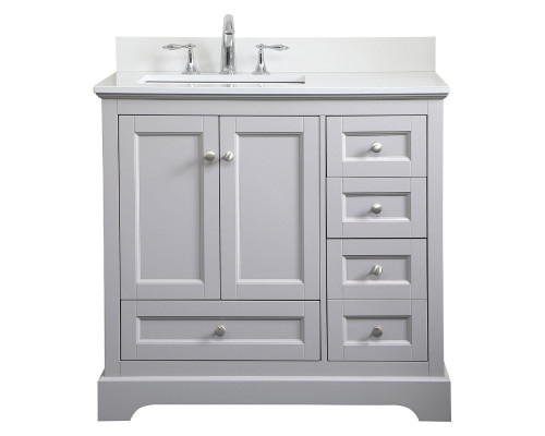 Elegant Bathroom Vanity - Gray (VF15536GR-BS)