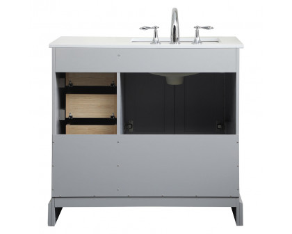 Elegant Bathroom Vanity - Gray (VF15536GR-BS)