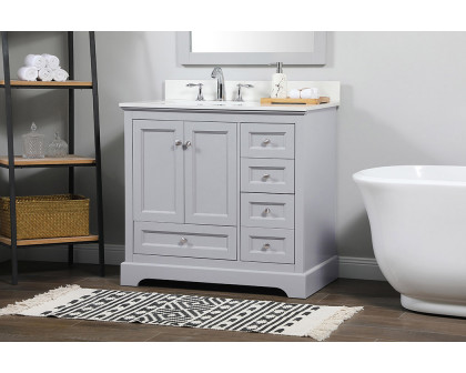 Elegant Bathroom Vanity - Gray (VF15536GR-BS)