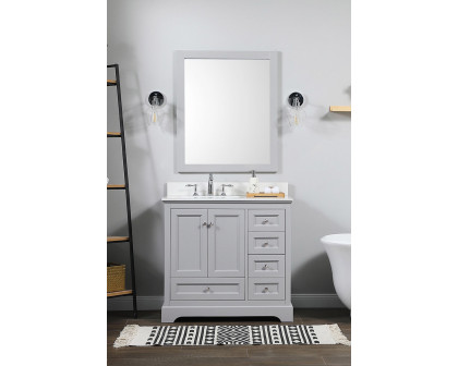 Elegant Bathroom Vanity - Gray (VF15536GR-BS)