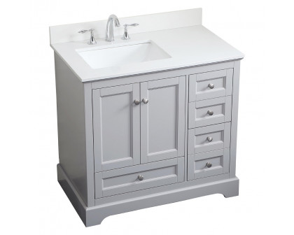 Elegant Bathroom Vanity - Gray (VF15536GR-BS)