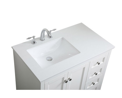 Elegant Bathroom Vanity - White (VF15536WH)