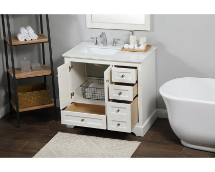 Elegant Bathroom Vanity - White (VF15536WH)