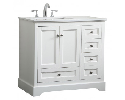 Elegant Bathroom Vanity - White (VF15536WH)