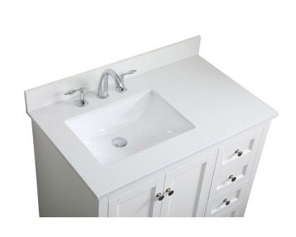 Elegant Bathroom Vanity - White (VF15536WH-BS)