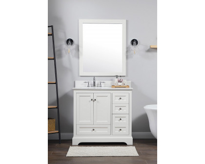 Elegant Bathroom Vanity - White (VF15536WH-BS)