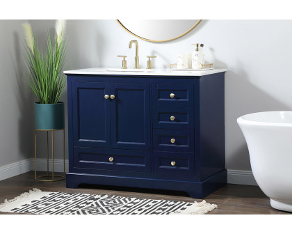 Elegant Bathroom Vanity - Blue (VF15542BL)