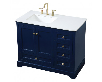 Elegant Bathroom Vanity - Blue (VF15542BL)