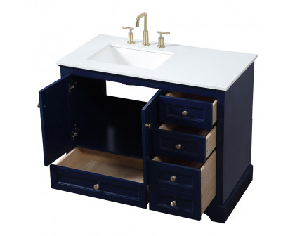 Elegant Bathroom Vanity - Blue (VF15542BL)