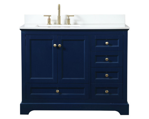 Elegant Bathroom Vanity - Blue (VF15542BL-BS)