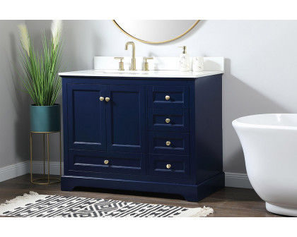 Elegant Bathroom Vanity - Blue (VF15542BL-BS)