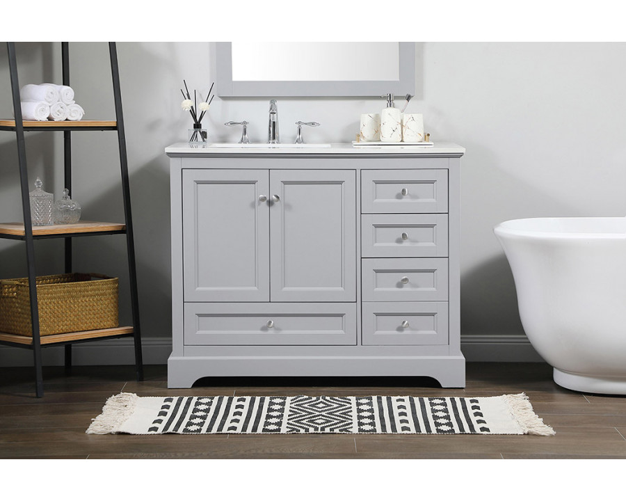 Elegant Bathroom Vanity - Gray (VF15542GR)