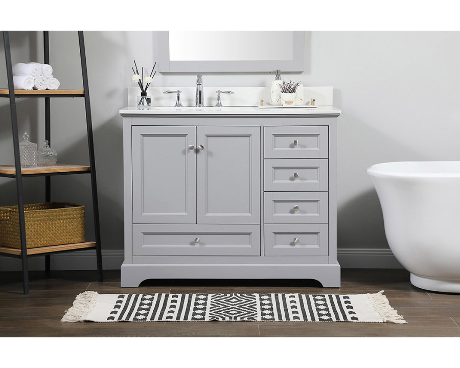 Elegant Bathroom Vanity - Gray (VF15542GR-BS)