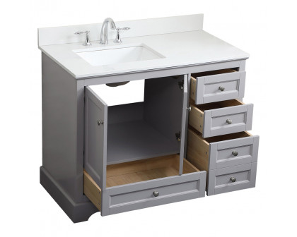 Elegant Bathroom Vanity - Gray (VF15542GR-BS)