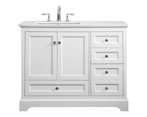 Elegant Bathroom Vanity - White (VF15542WH)