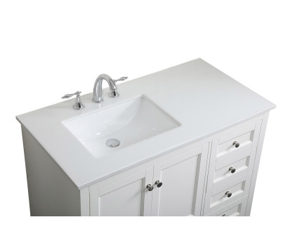 Elegant Bathroom Vanity - White (VF15542WH)