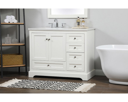 Elegant Bathroom Vanity - White (VF15542WH)