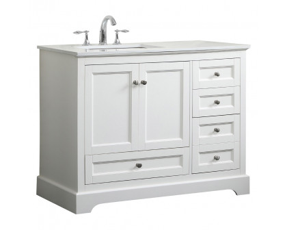 Elegant Bathroom Vanity - White (VF15542WH)