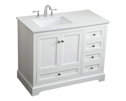 Elegant Bathroom Vanity - White (VF15542WH)