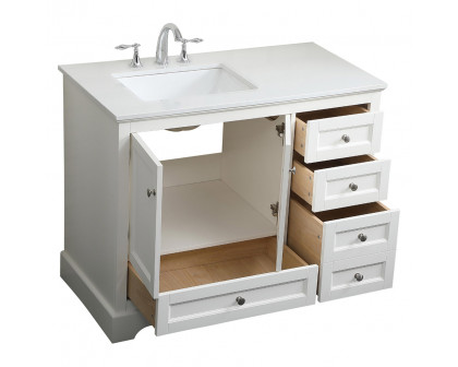 Elegant Bathroom Vanity - White (VF15542WH)