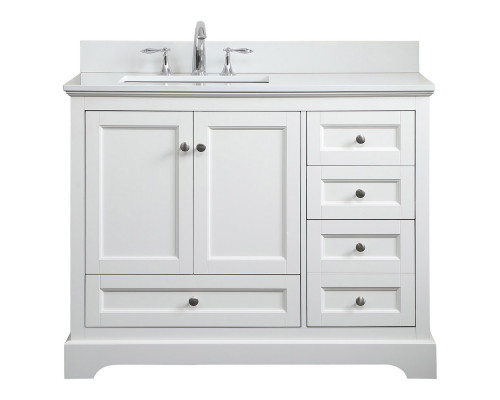 Elegant Bathroom Vanity - White (VF15542WH-BS)