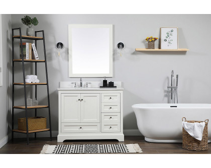 Elegant Bathroom Vanity - White (VF15542WH-BS)