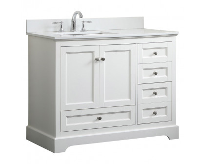 Elegant Bathroom Vanity - White (VF15542WH-BS)