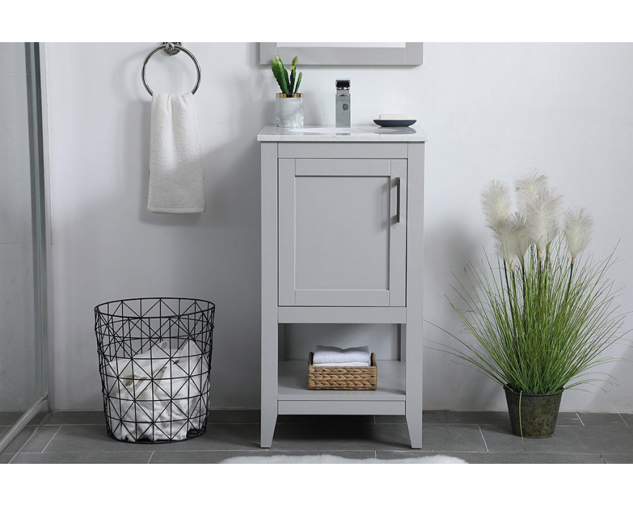 Elegant Bathroom Vanity - Gray (VF16018GR)