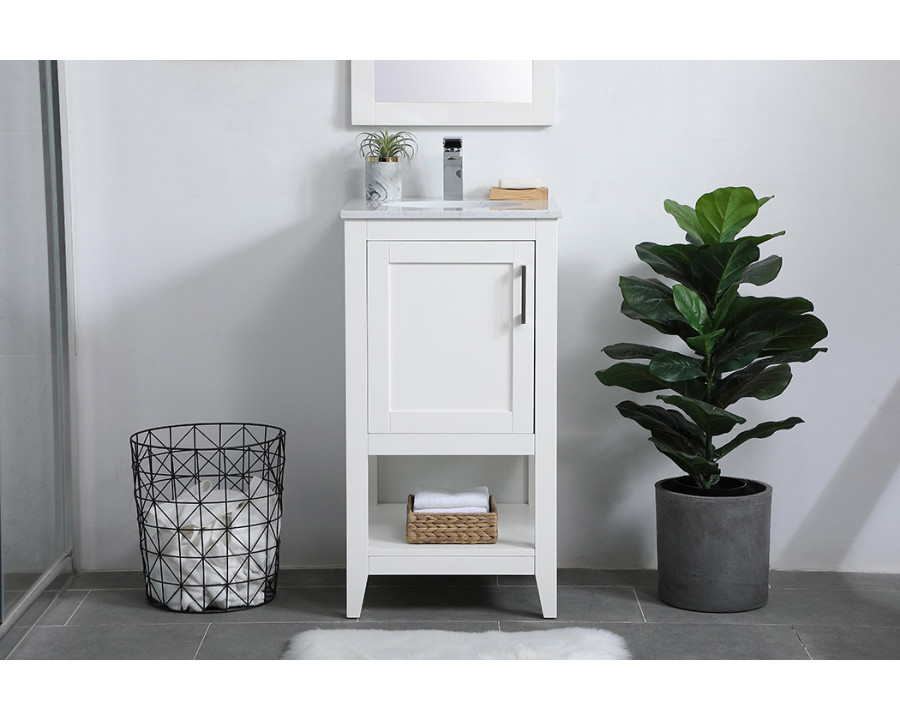 Elegant Bathroom Vanity - White (VF16018WH)