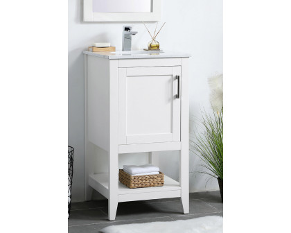 Elegant Bathroom Vanity - White (VF16018WH)