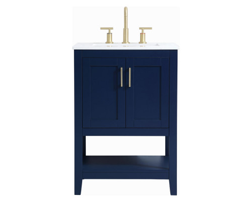 Elegant Bathroom Vanity - Blue (VF16024BL)