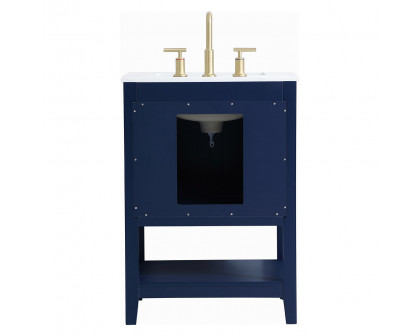 Elegant Bathroom Vanity - Blue (VF16024BL)