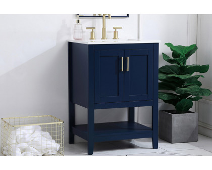 Elegant Bathroom Vanity - Blue (VF16024BL)